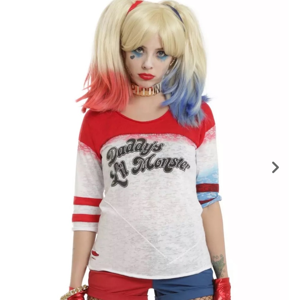 DC Comics Suicide Squad Daddy's Lil Monster Girls Raglan Suicide Squad shirt